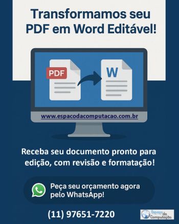 Transforme seu pdf em word editável com rapidez e qualidade – serviço profissional de digitação. Guia de empresas e serviços Transforme seu pdf em word editável com rapidez e qualidade – serviço profissional de digitação. Guia de empresas e serviços